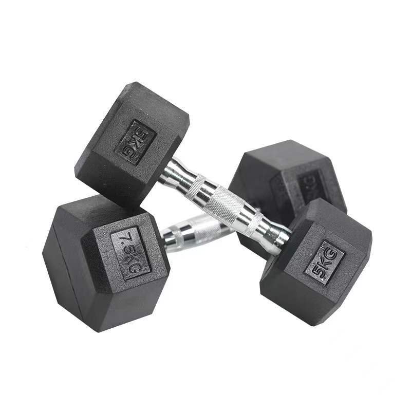 Rubber Hex Dumbbells — DLDB-6002
