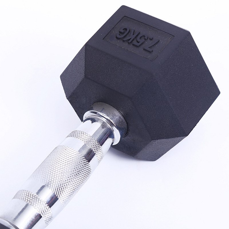 Rubber Hex Dumbbells view 2