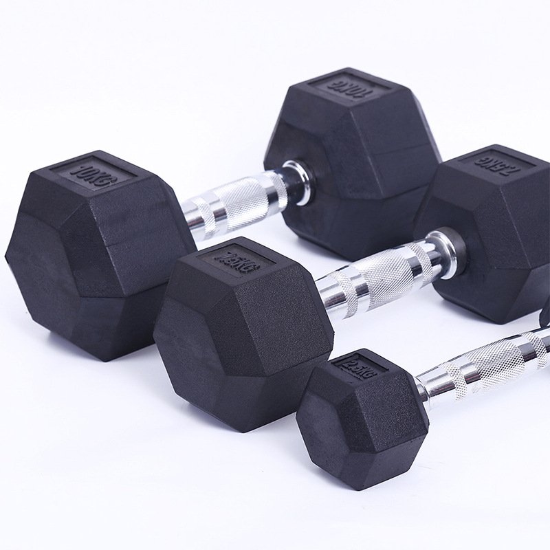 Rubber Hex Dumbbells view 4